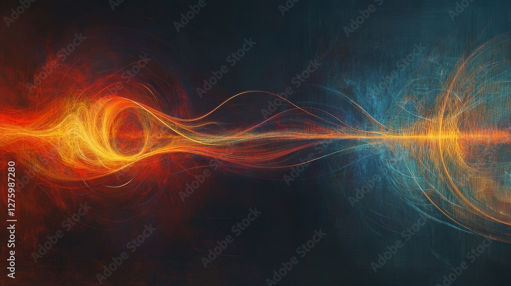 Poster an artistic rendering of heart wave patterns emerging from a heartbeat monitor, incorporating elemen