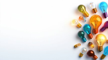 Creative Light Bulbs Representing Innovative Project Management Ideas