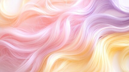 Obraz premium Pastel Hair Waves: A Dreamy Swirl of Colors