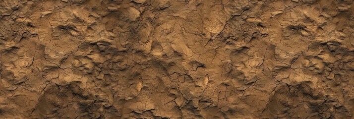 Earthy brown surface, rough, ground texture background with cracks