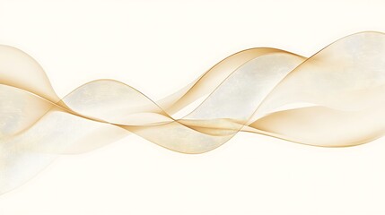Fototapeta premium Abstract gold waves, white background, design element