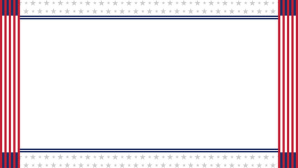 Stars and Stripes Border With a Blank Center for Patriotic Designs or Announcements During Celebrations