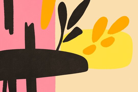 Abstract illustration with colorful organic shapes