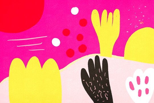 Vibrant Abstract Illustrations with Colorful Bold Shapes