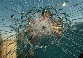 A shattered glass effec