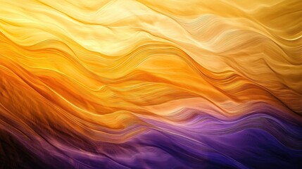 Obraz premium Abstract Golden and Purple Waves: A Symphony of Color and Flow