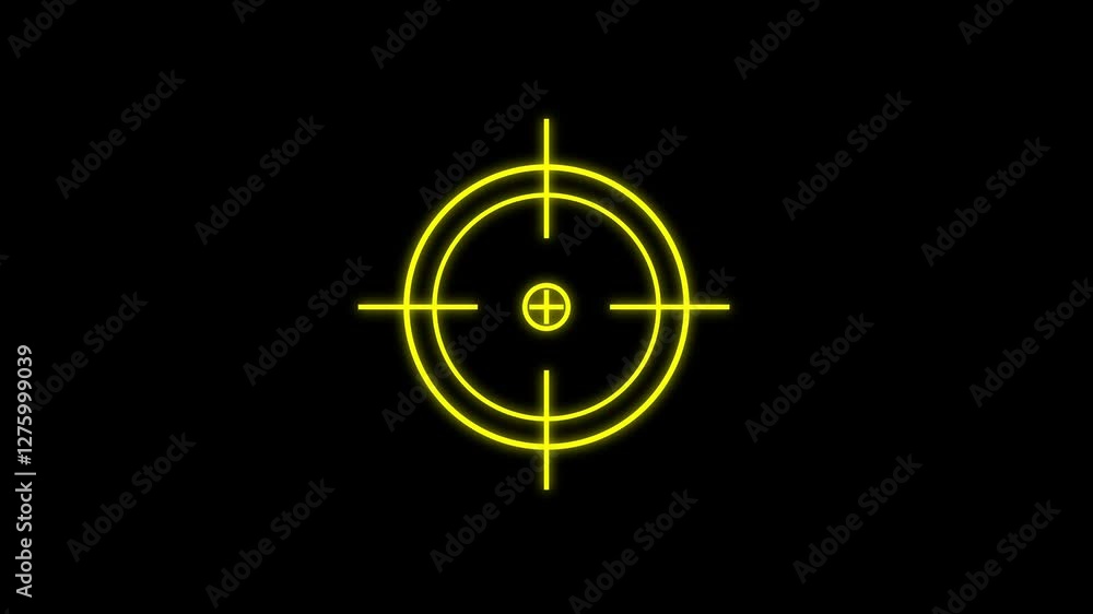 Poster target, focus, indicate icon. sniper gun goal target symbol icon. shooting target icon animation. te