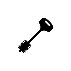 Secure Key Silhouette, Lock or Unlock Device Solid Flat Vector Icon Isolated on White Background.