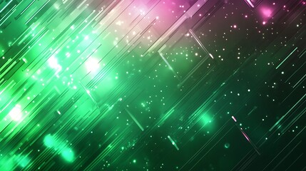 Obraz premium Green pink light streaks background