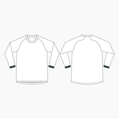 Digital Jersey Long Sleeve Kit Template – Clean Design for Esports & Streetwear
