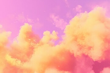 Ethereal pink clouds float serenely. Backdrop for calm thoughts