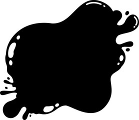 Hand drawn splash slime bubbles drops frame banner border background 