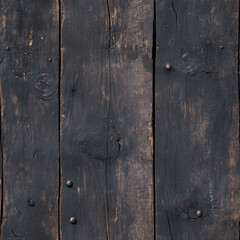 Obraz premium Seamless Dark Aged Wooden Plank Texture with Rustic and Weathered Surface