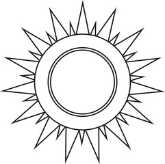 Sun icon the vector image