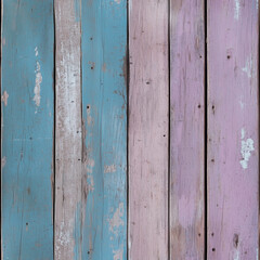 Seamless Aged Pink Wooden Plank Pattern with Distressed Peeling Paint and Rustic Vintage Texture