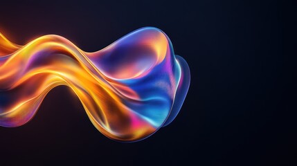 Abstract Fluid Wave Art Digital Design Background