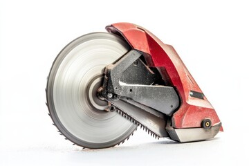 Professional circular saw with detailed design and realistic lighting on clean background