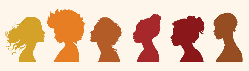 Set of Female Silhouettes in Vector. Elegant Woman Silhouette Pack for Design, Fashion, Beauty, and Feminine Concepts