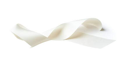 white ribbon on white background