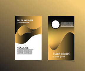 Abstract geometric gradient posters set. Minimalist elegant style cover templates collection with monochrome geometric round shapes. Vector design for social media, cover, banner, flyer.