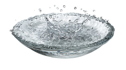 glass bowl isolated on white
