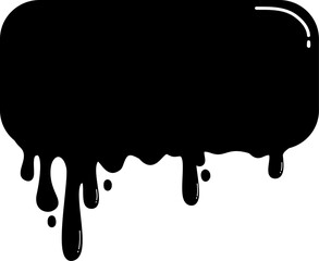 Hand drawn splash slime bubbles drops frame banner border background 