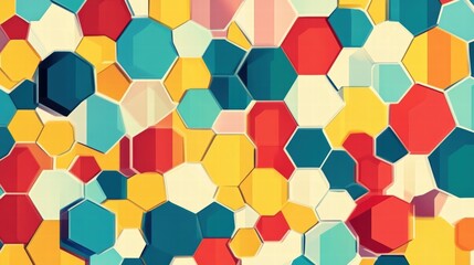 Obraz premium colorful hexagon pattern background
