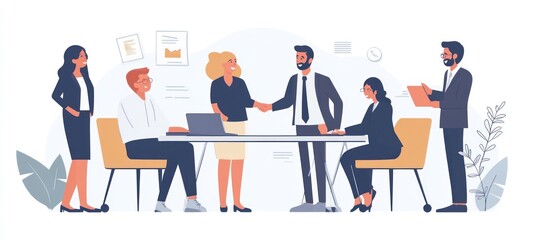 Business Meeting Illustration