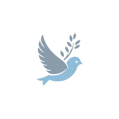 Dove of Peace with Olive Branch - Symbol of Hope and Tranquility