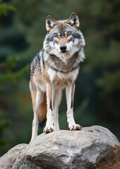 Gray Wolf (Canis lupus) Isolated