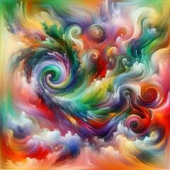 abstract colorful background with circles