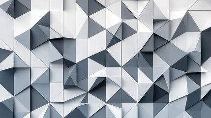 Obraz premium abstract geometric pattern grey and white triangles