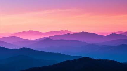 Fototapeta premium Breathtaking Mountain Landscape Under a Purple Sky