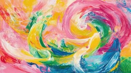 vibrant abstract swirls of color