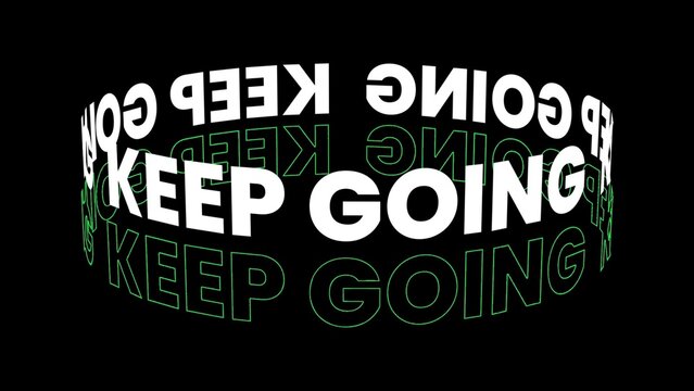 Kinetic Typography Modern Rotating Tube Text