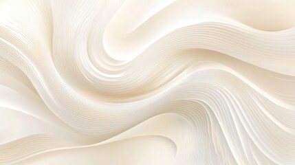 Obraz premium Abstract cream-colored swirls, elegant waves, smooth texture background.