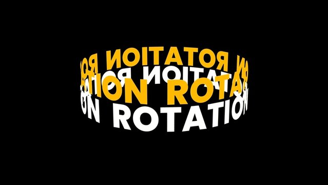 Rotating Tube Kinetic Typography Modern Text Animation
