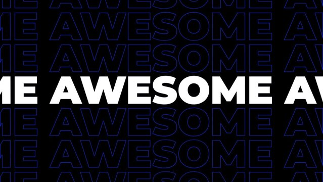 Duplicated Text Modern Typography Animation