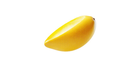 yellow apple on white background