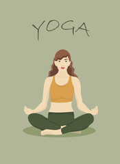 lotus yoga girl with face