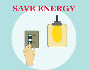 Save Energy Line art Illustration
