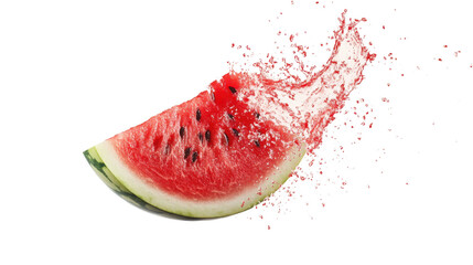 slice of watermelon on white background