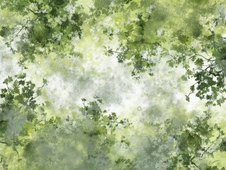 Forest canopy from below in light; Sunlight filters through;  Background for nature, relaxation, or serenity images