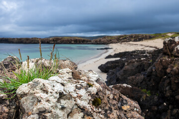 Port na Ba beach, Langamull, Isle of Mull, Inner Hebrides, Scotland, United Kingdom