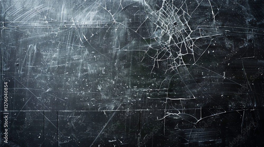 Poster a dark, textured surface with a spiderweb pattern.