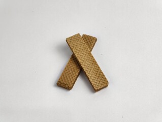 Chocolate Wafers Isolated White Background