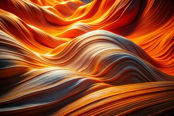 Abstract Orange White Wave Background - Low Light Photography