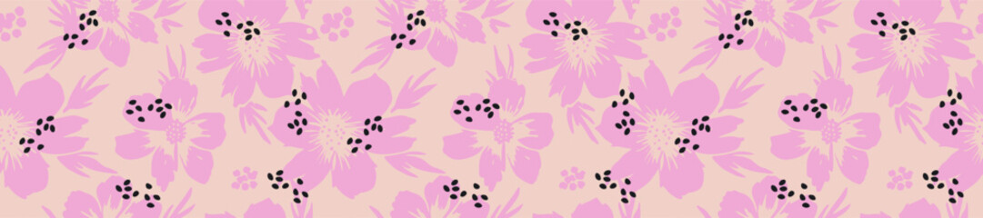 Floral trendy seamless pattern design. Pattern with floral for fabric, textiles, clothing, wrapping paper, cover, banner
