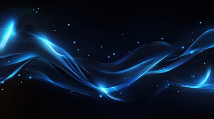 abstract blue glowing waves background