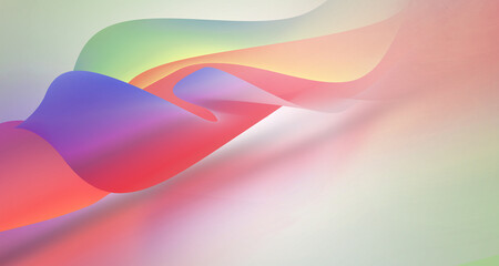 Vibrant abstract wave with fluid multicolor motion, smooth silky texture, and bright glowing reflections for modern backgrounds